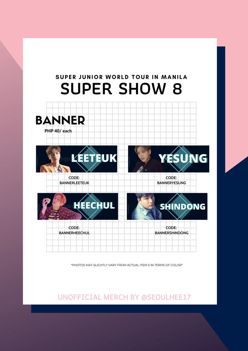 seoulhee17's tweet photo. 📌 Super Junior SS8 Cheering Banner
💰 Php 40 each
📥 DOO: Dec 06, 11AM
💸 DOP: Dec 06, 11PM
*Order form is at the end of this thread
#SUPERJUNIOR #SS8inMANILA #SeoulheeCollection https://t.co/xMhXlZPQhM
