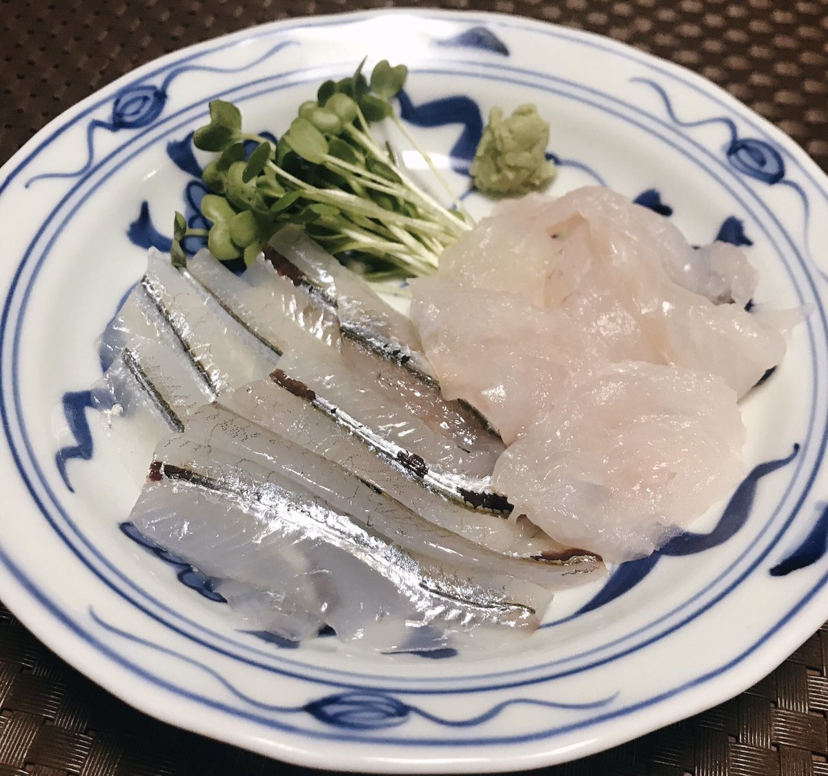 アコウとサヨリの刺身 アコウとサヨリの刺身