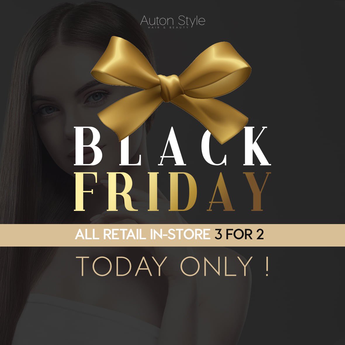 AutonStyle's tweet image. TODAY IS THE DAY. 🔥

It's Black Friday and we are offering 3 for 2 on ALL retail products for one day only! 

Treat yourself. 🙌🏼