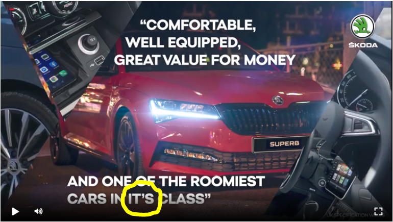 fillthegaplearn's tweet image. Meanwhile, in a @CNN #webadvert, @SKODAUK decides against #apostrophe basics. 
#contraction, #possessive or neither?