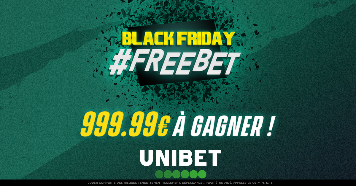 UnibetFrance's tweet image. 💰 Une GROSSE tournée de Freebet pour fêter le #BlackFridayUnibet ! 🎁

9⃣9⃣9⃣,9⃣9⃣€ à gagner 🤑

➡ RT + #BlackFridayUnibet + ton pseudo pour participer