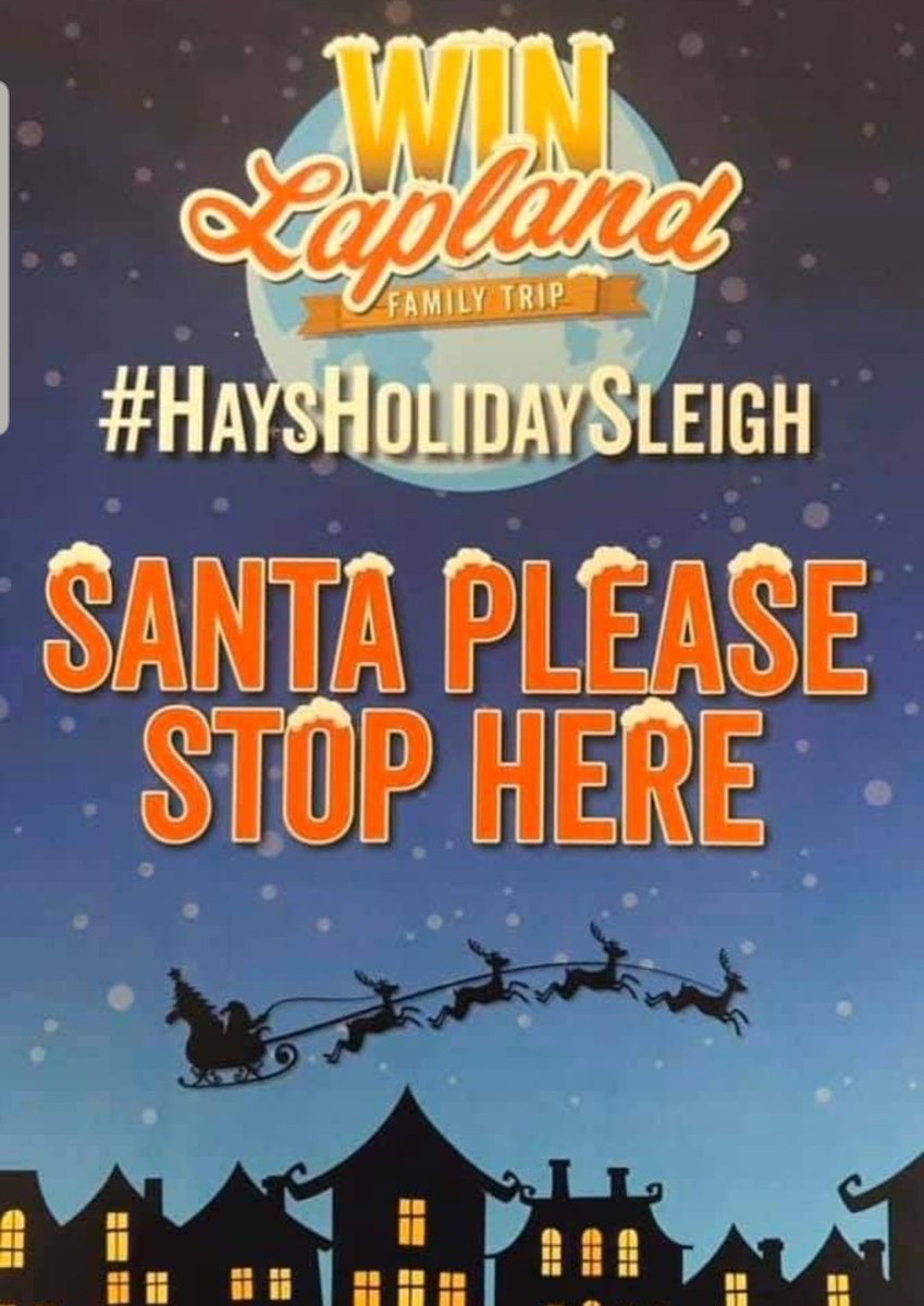 #HaysHolidaySleigh

☃️How would you love to win a trip to LAPLAND?☃️

🎅🏼 Hays are offering a family of 2 Adults and 2 Children to win a fantastic trip Lapland!🎅🏼

All you need to do is use #HaysHolidaySleigh on your social media accounts, it's as easy as that!

 Get hashtagging!