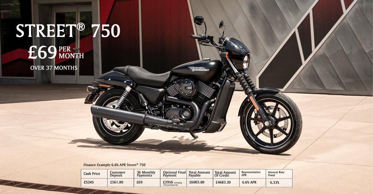 RidersBristol's tweet photo. Street 750 £69 per month, Street Rod £89 per month and Iron 883 £99 a month, at these prices why not get two!
Call Bridgwater 01278 457652 or Bristol 0117 9588 777 https://t.co/PtcjTaJgdG