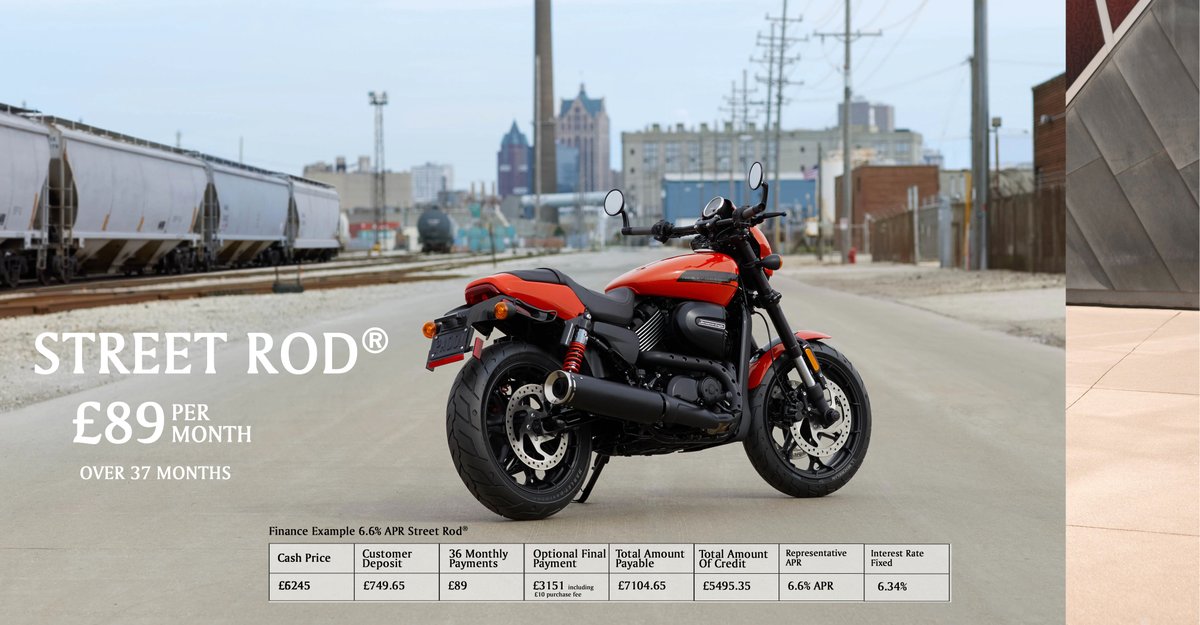 RidersBristol's tweet photo. Street 750 £69 per month, Street Rod £89 per month and Iron 883 £99 a month, at these prices why not get two!
Call Bridgwater 01278 457652 or Bristol 0117 9588 777 https://t.co/PtcjTaJgdG