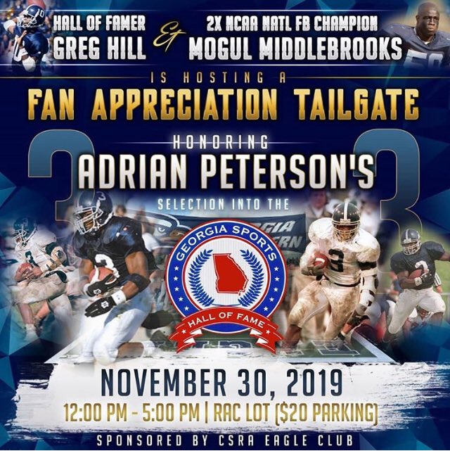 sportsguymarv's tweet photo. Couldnโt be more proud of @apgsu3 getting his props! My former @GSAthletics_FB teammates ushering in AP the right way! Love it! Now after this go get the DUB! #hailsouthern #notState #borogang #packPaulson #WayDownInTheValley https://t.co/BMpgfvGRdw