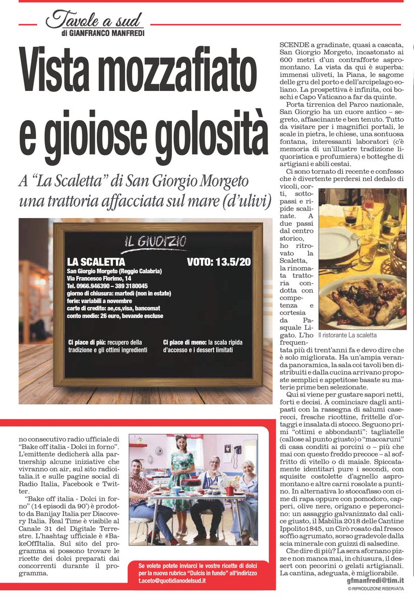 GFrancoManfredi's tweet photo. #SanGiorgioMorgeto ha un cuore antico, segreto. È divertente perdersi nel dedalo di vicoli e sottopassi. Per poi ritrovarsi a #LaScaletta, #trattoria #identitaria, dai #saporinetti e decisi
#Aspromonte #PianaDiGioia #Stromboli #CapoVaticano #Maccaruni #PisciStoccu #Ippolito1845 https://t.co/PCTPBFBxhm