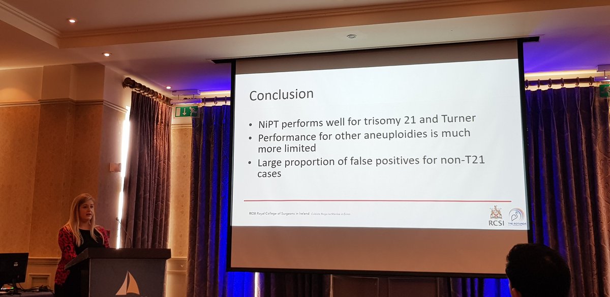 JOGSIreland's tweet photo. Dr Catherine Finnegan of @RotundaHospital @RCSI_Irl reminding us why we need to keep things simple with all the NIPT products that are in the market right now #icogpm https://t.co/ynfRdNVJMQ