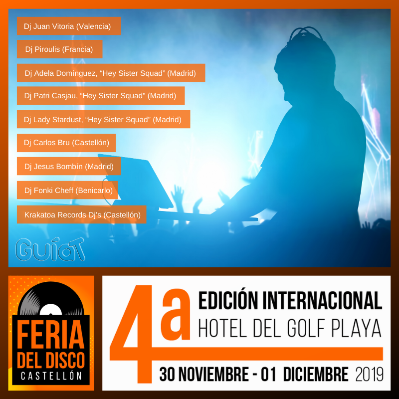 Esta 4ª Edición de la FERIA INTERNACIONAL DEL DISCO contará con sesiones de algunos de los mejores djs en vinilo del panorama español e internacional!! 😎💚🎸

#GuíaTcastellón #OcioCastellón #Castelló #Castellón @VenACastello