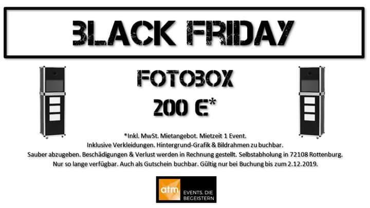 ATM_Events's tweet image. !!!!! UNSER BLACK FRIDAY ANGEBOT !!!!!

😍 La gran final: Unsere Fotobox!!! 😍

facebook.com/15916777747349…

#BlackShoppingWoche #BlackShopping #MehrAusrufezeichen #UnschlagbaresAngebot #Special #Sales #BestOffer #angebotediebegeistern