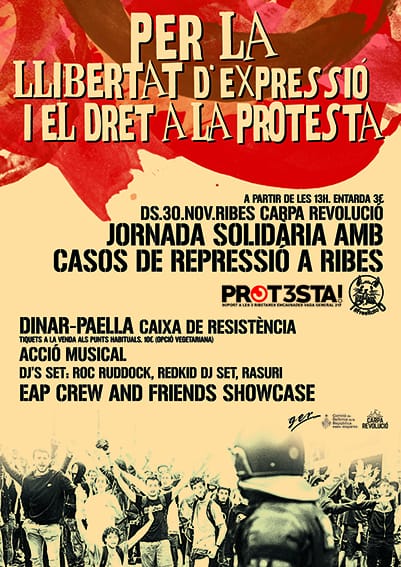 prot3sta1's tweet image. 🎪 Demà dissabte 30 a la Carpa Revolució.
Jornada solidària.
🥘Amb paelleta
Fem-hi suport !!!
I després de dinar...
🎵 Musiqueta de la bona!