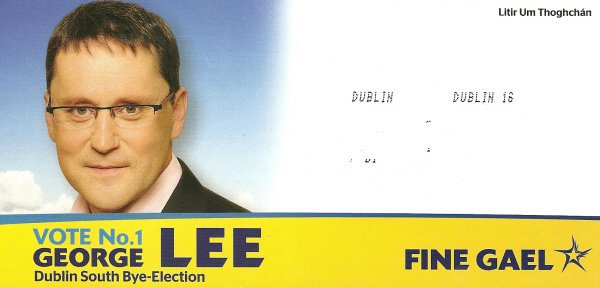 With the by-elections today a thread on previous ones...In 2009 as the crash took hold Fine Gael recruited then RTE Economics correspondent George Lee to run in the Dublin South by-election.He topped the poll with over 53% of the vote.