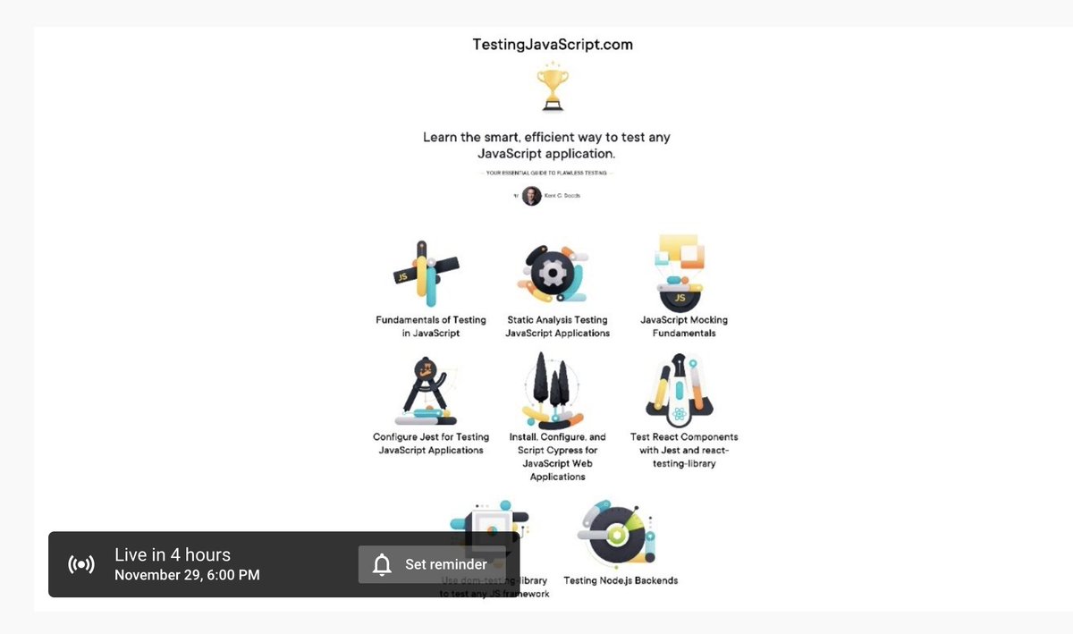 d_danailov's tweet image. @kentcdodds will have a webinar, Today 👏🎬👏

Introducing TestingJavaScript.com V2!

youtu.be/-5xW8dvC7oU

#unitTesting #Productivity #javascriptTesting