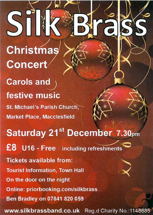 #macclesfield #silkbrass #Christmas #concerts tickets selling fast.  Don't miss out, call in for yours today