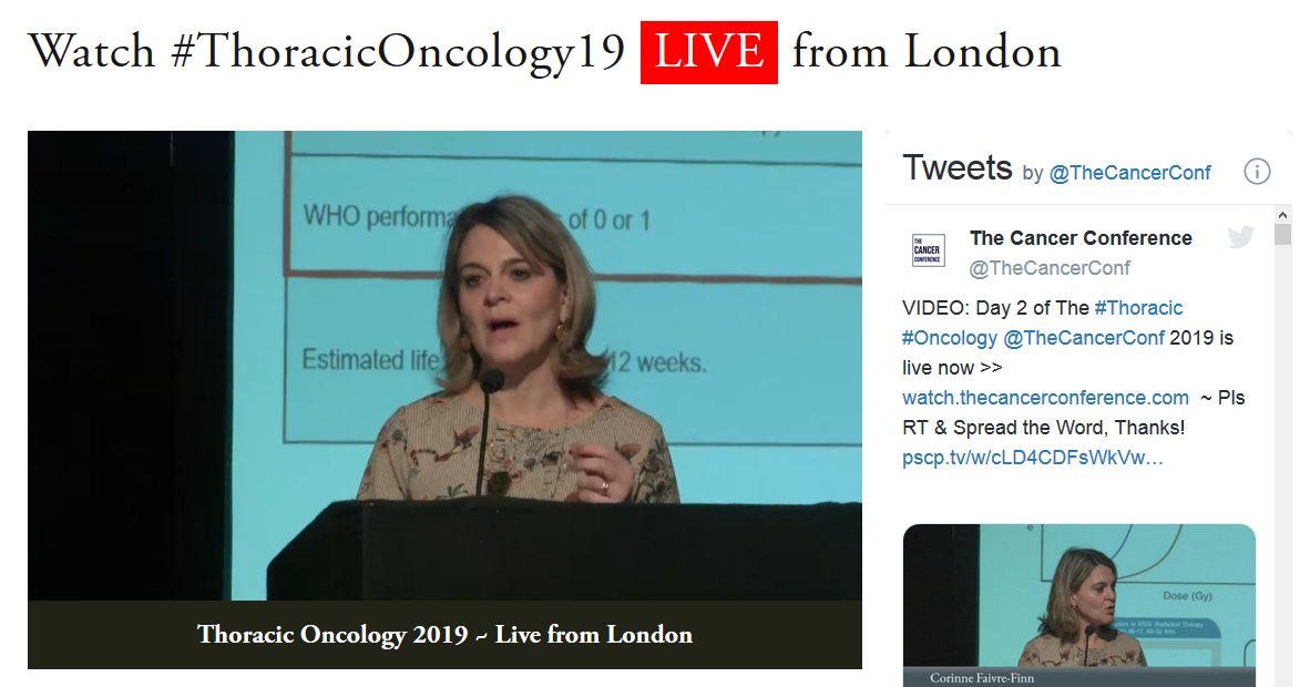 TheCancerConf's tweet photo. Live Now: Keynote talk on #Radiotherapy and #immunotherapy with Corinne Faivre-Finn, Christie Hospital, Manchester @TheChristieNHS

#Integratedcare of stage III #NSCLC at @TheCancerConf

#lung #cancer #thoracic #oncology https://t.co/pGmoGw1mwq