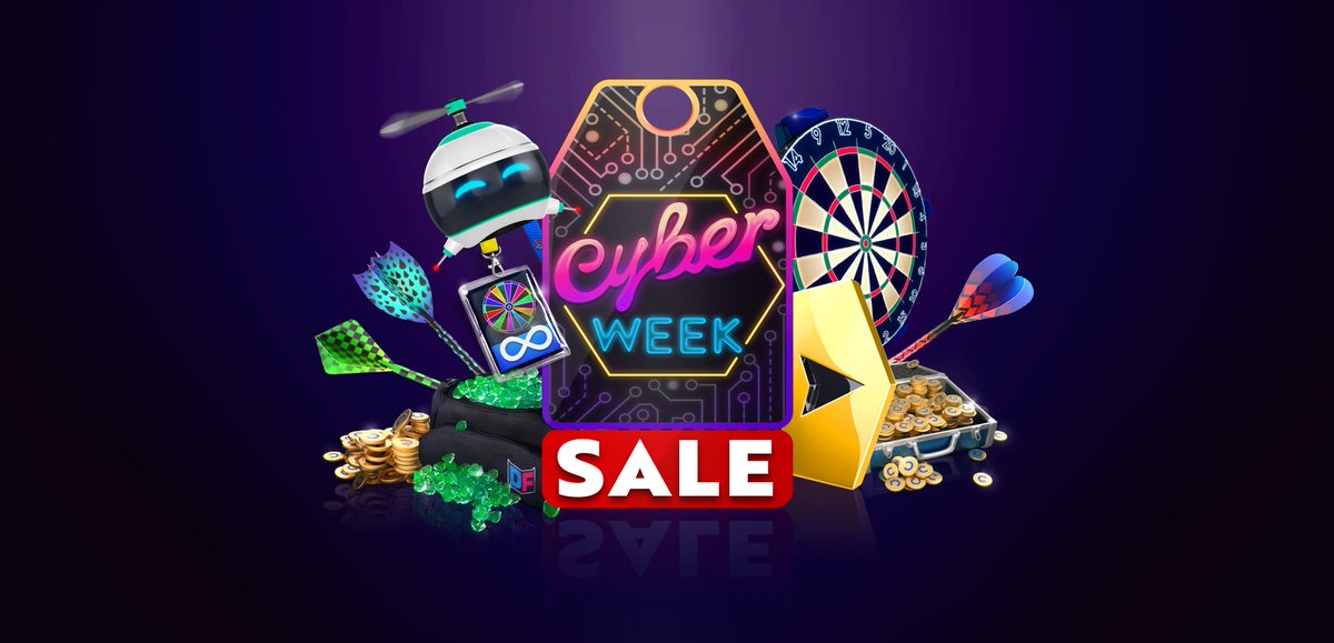 It’s Cyber Week day 2 over at Darts of Fury!
 💰 💰 💰
Check in for more awesome deals!

Follow us <a href="/DartsOfFury/">Darts Of Fury</a> if you want to  find out FIRST when our SUPER DEAL are available!