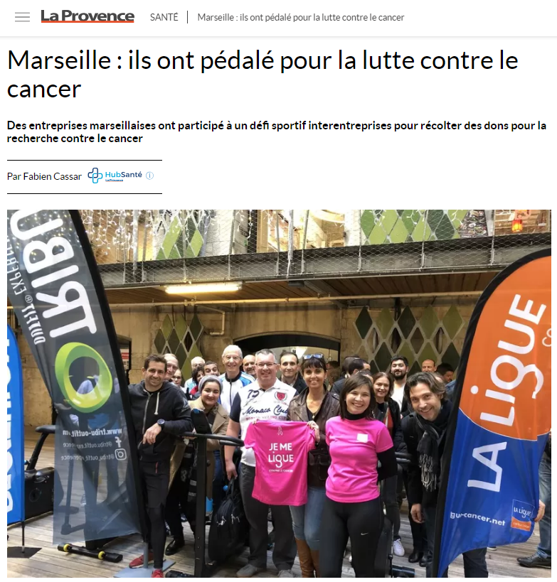 #SOLIDARITÉ 🤝 "Marseille : ils ont pédalé pour la lutte contre le #cancer". Des entreprises marseillaises ont participé à un défi sportif interentreprises pour récolter des dons pour la #recherche contre le #cancer. <a href="/laprovence/">La Provence</a> 👉 bit.ly/2qZCLxs