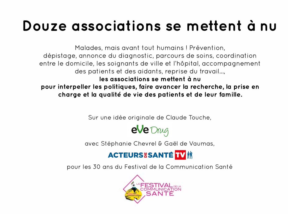 📆 #CalendrierPatient 📆
👉 Ce #calendrier, auquel ont participé 12 #associations et 18 #patients, proches ou aidants, est vendu au Prix de 20 euros. Les bénéfices sont intégralement reversés aux associations de patients. Au 30ans du #FCSanté