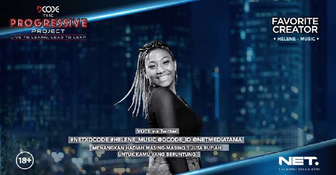 Moluccas96's tweet image. Ayo teman2 kita beri dukungan &amp;amp; support kita kpada @helenekmg
utk jadi FAVORITE CREATOR.
Contohnya seperti dibawah ya..!!! #NETXDCODE #HELENE_MUSIC @dcode_id @netmediatama