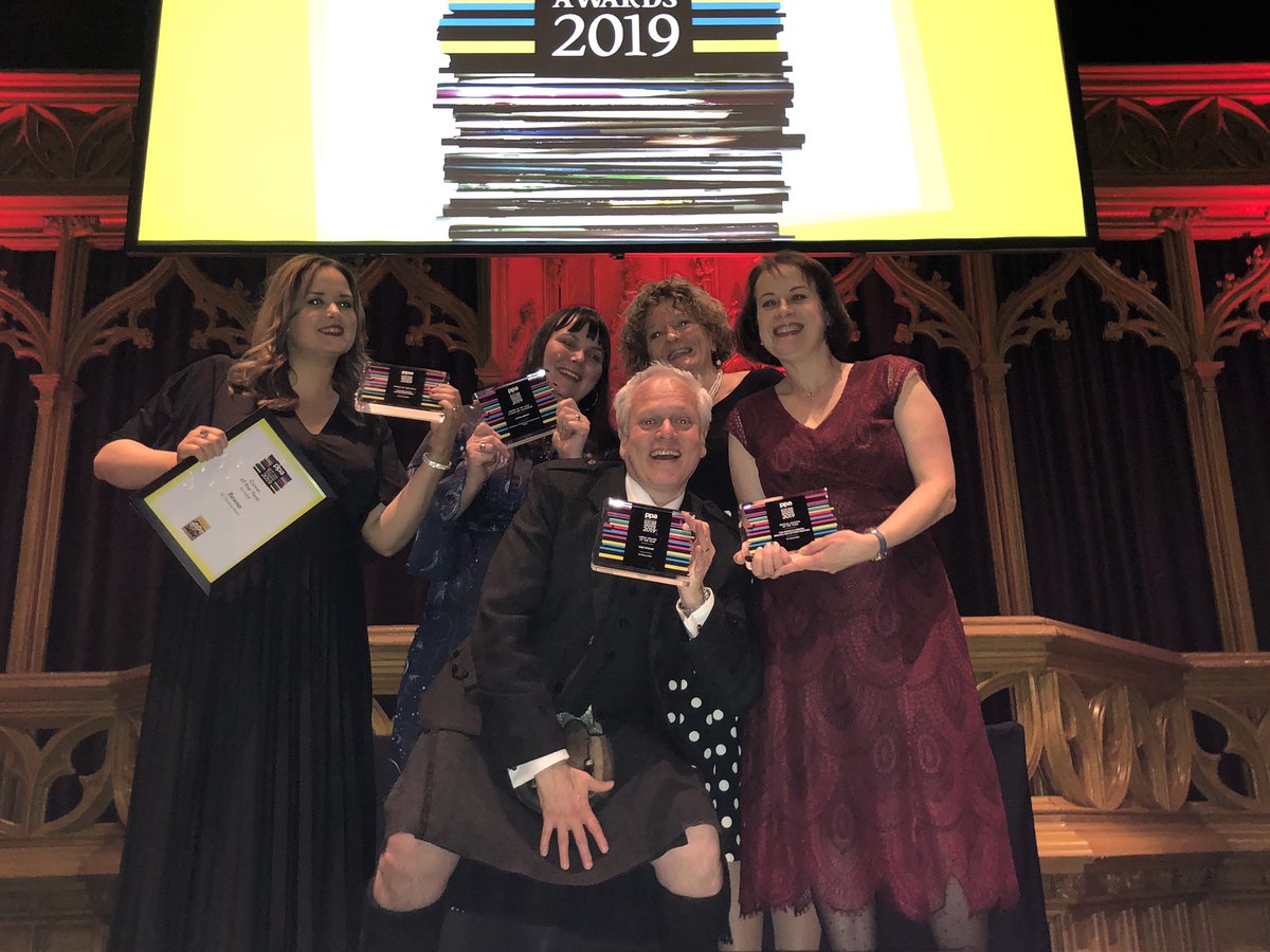 dct_media's tweet photo. Who’s got that #FridayFeeling?...WE DO!! That’s because we won 3 awards at last nights @PPAScotland Mag Awards 👏🏻 Huge congrats to the amazing @TheFriendMag,  @AbodysWullie, @OWBIGBucket &amp; @BeanoOfficial #PPASMA19 https://t.co/aRQZetW7eL