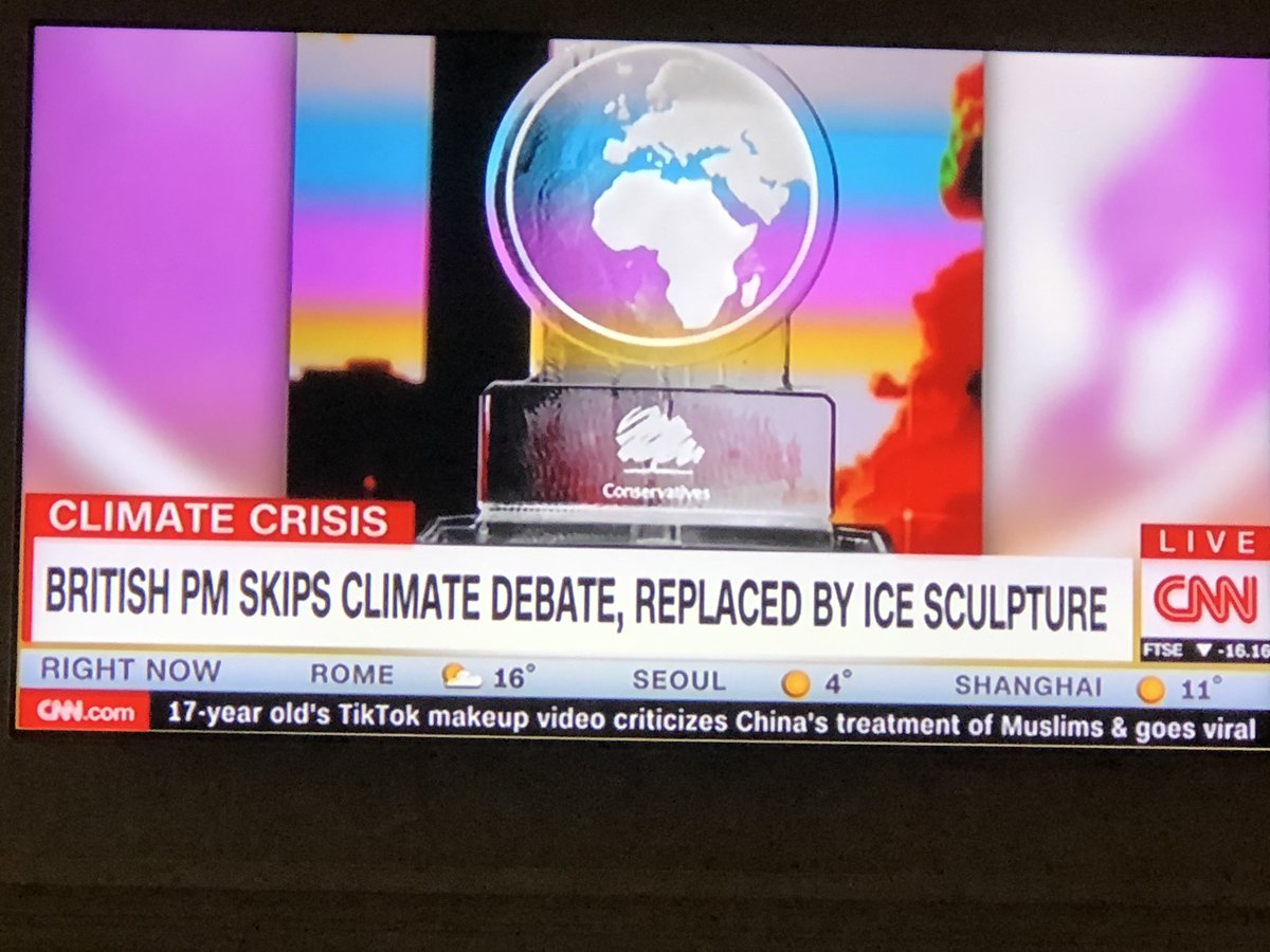 Stevie Van Zandt On Twitter Boris Johnson And Nigel Farage Were Replaced By Melting Ice Sculptures At The Climate Debate In London When They Very Disrespectfully Didn T Show Up The Tories Like