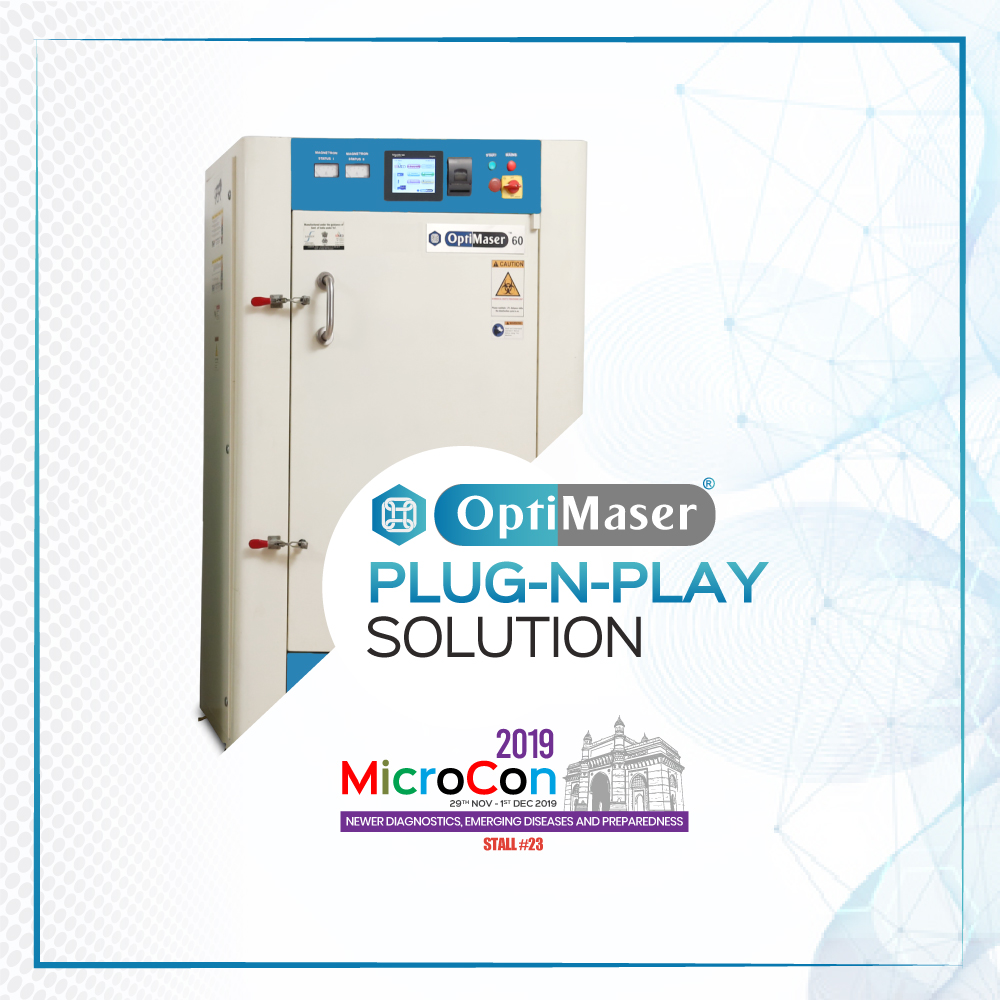 SSMaserTech's tweet image. A Sterilization System that is Easy to Use and Install on Site. OptiMaser’s Mobile Plug-n-Play makes it Ready to Use.

Visit Stall #23
29th November-1st December 2019
At  MicroCon 2019
Nehru Centre, Mumbai.

#macs #optimaser #biomedical #sterilization #microbiology #microcon2019