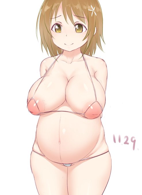 ぽっちゃりとボテ腹ってお腹で干渉するから両方表現するの難しいよなと常々思う 