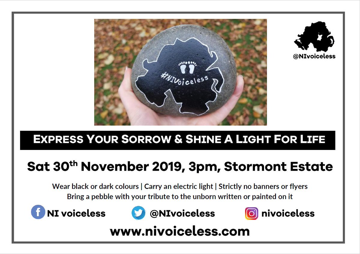 NIvoiceless's tweet photo. 1 DAY TO GO –  STAND for life - Sat 30 Nov 3pm at Stormont Estate - spread the word and let us know if you’re planning to come: https://t.co/kth5f3h8Ei - https://t.co/HjDsX1YZe6 #TheyCannotSpeak #EveryLifeValued #NoDeathChosen #StandSpeakServe #NIvoiceless https://t.co/h92uQO08MM