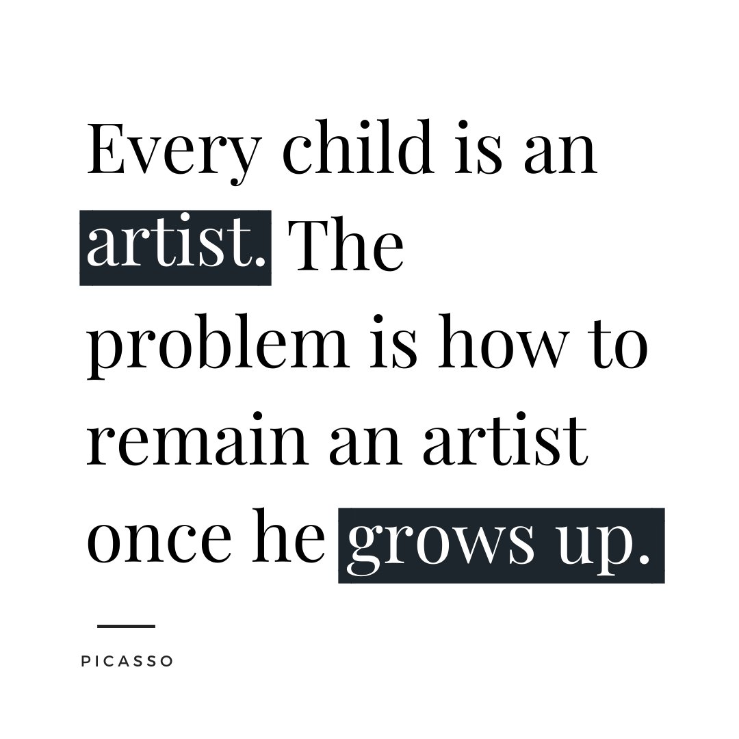 How do you keep the artist in you alive? ---Let us know below in the comments!

#picassoquotes #kygsa #kentucky #kygovernorsschool #kyperformingarts #youngartists #gheens #kygovschool #universityofky #gsaalumni #inspirationalquote #ky #kyartists #louisvillearts #louisville #