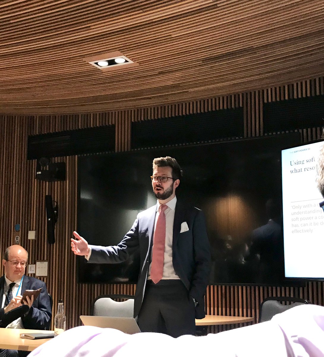IsabelleYounane's tweet photo. Fascinating to hear @JonathanMcClory’s analysis of the @PortlandComms Soft Power 30 index this morning - UK slipped to second place but still doing remarkably well in global rankings 

@foreignoffice #SoftPower30 https://t.co/ocC5B9eDrK