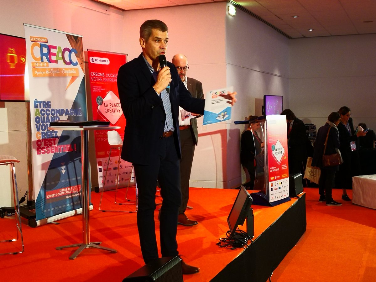 ecomnews_live's tweet photo. #PlaceCreative à #Montpellier : "Les #expertscomptables sont toujours très impliqués dans la création d'#entreprise, cela fait fait partie de notre cœur de métier " Philippe Lamouroux Président de l'@OECmontpellier. @CCIHerault @ADeljarry @HERVESamuel #creacc https://t.co/DtznUWRpw8