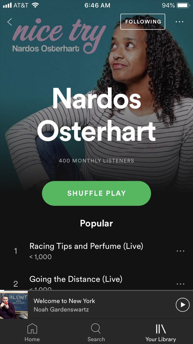 On Spotify my album has 400 monthly listeners. Just a reminder to download it this weekend if you haven’t already.