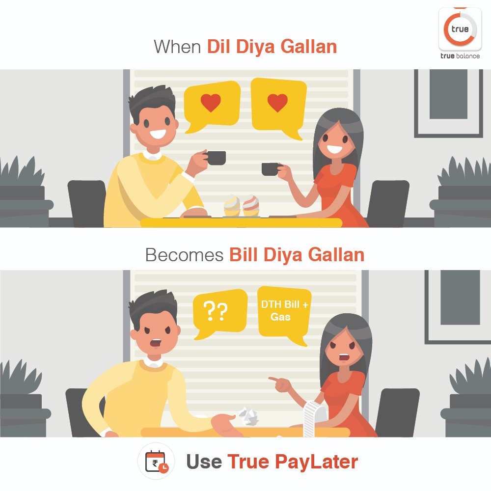 TrueBalance_app's tweet photo. Don’t let anything come in between your relationship!!!
Now, True PayLater your Bills: https://t.co/MF3FxWfq5H
Pay in 10 days and get upto 16% Cashback!
.
.
.
#PayLater #GetCashback #Payin10days #TrueBalanceApp #BillPayment #Recharges #TruePayLater https://t.co/hW7nqQO2Ye