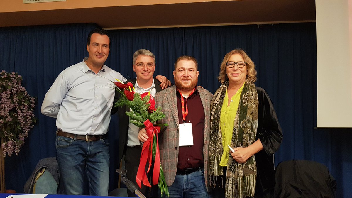 cgilumbria's tweet photo. Alessandro Rampiconi (@AleRampiconi) è il nuovo segretario generale della @FiomCgilTerni. Congratulazioni e buon lavoro compagno! https://t.co/hStQWzCV0w