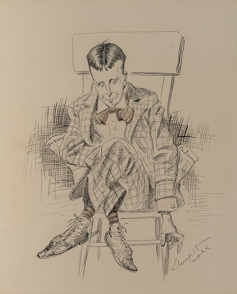 Davenport caricature of Hearst, 1896