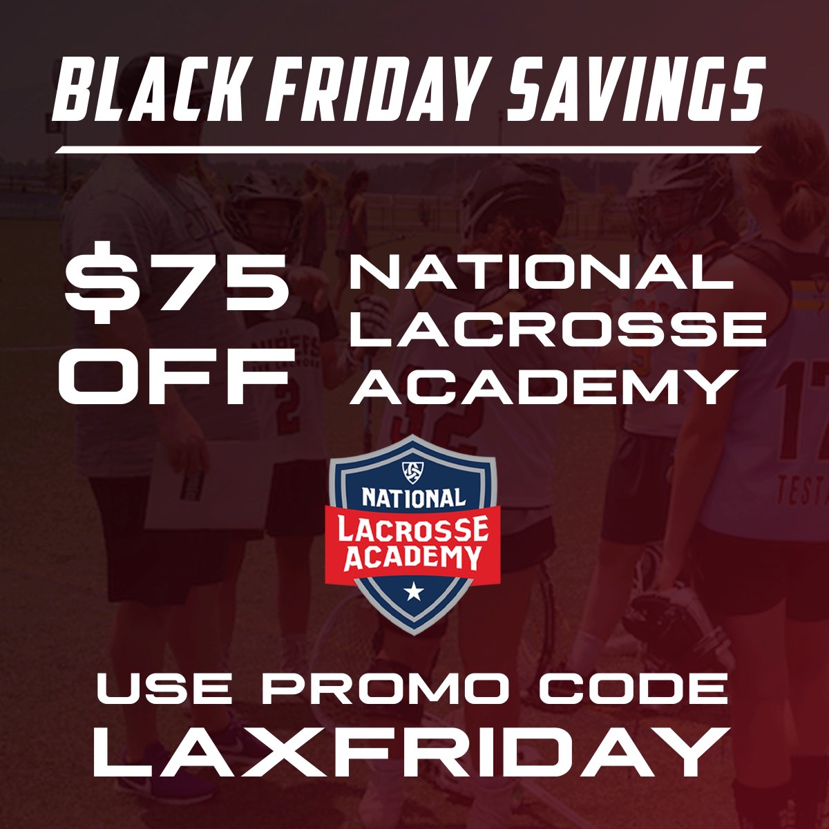We're kicking #BlackFriday off right! Hit the link below and use the discount code LAXFRIDAY (all caps) to score $75 off of your registration for the <a href="/NLALacrosse/">National Lacrosse Academy</a>! Train, Unify, Compete, (and of course- save 😎)

bit.ly/2KC473D