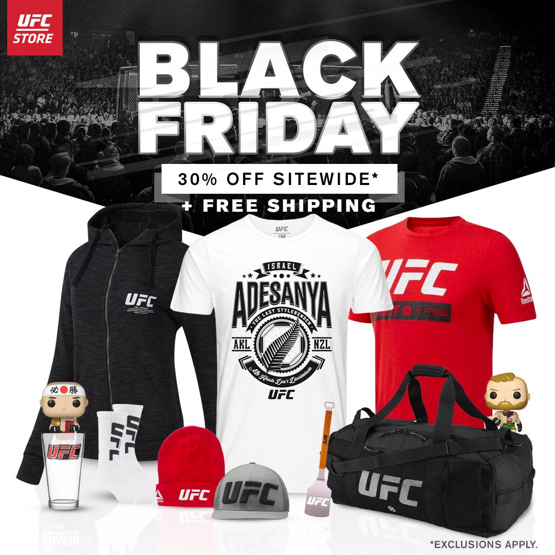 UFC Store on X: Best time of the year to get your holiday shopping done!  Enjoy 30% off sitewide for Black Friday. 🛍️🛍️🛍️Gear up now! Limited  exclusions apply.  #blackfriday #deals #ufcstore #