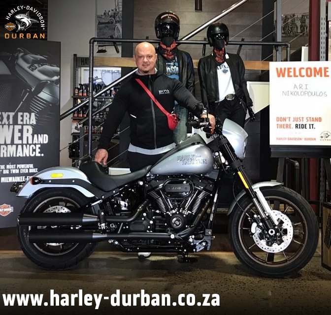 HD_Durban's tweet photo. Ari is no stranger to our page's timeline, this gorgeous Low Rider® is the 9th bike that he's bought from us! Congratulations on the purchase of your new Softail®, Ari. May she take you on many adventures. Be safe on the roads and thank you for your continued support. #Durban https://t.co/yWoWMB8ii6