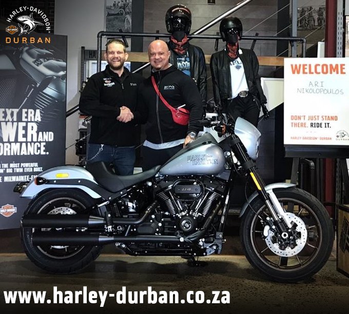 HD_Durban's tweet photo. Ari is no stranger to our page's timeline, this gorgeous Low Rider® is the 9th bike that he's bought from us! Congratulations on the purchase of your new Softail®, Ari. May she take you on many adventures. Be safe on the roads and thank you for your continued support. #Durban https://t.co/yWoWMB8ii6