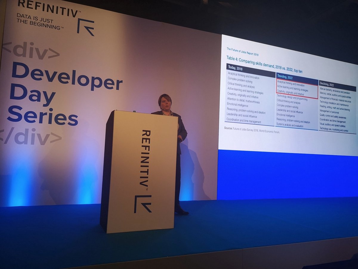 sallyeaves's tweet image. A pleasure to keynote a brilliant #DataDevelopers Day @Refinitiv at iconic @TobaccoDockLon 📸
Fantastic #Developer #community & immersive conversations #DataScience #innovation #AI #python + creating #insights from #BigData for Business and Society #Analytics #techforgood @dyjh