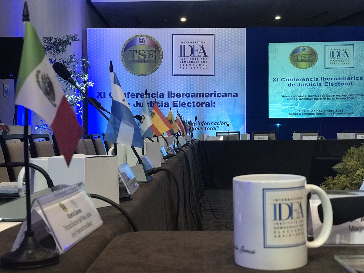Hoy continuamos los trabajos de la #XIConferenciaJusticiaElectoral, Santo Domingo 2019; seguimos abordando los temas relativos al uso de las redes sociales y las tecnologías en los procesos electorales.