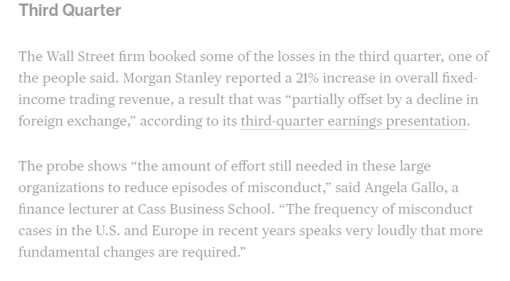 Apparently they are still blaming a lack of controls over the actions of their employees for all the misconduct.Maybe that is a feature not a bug!