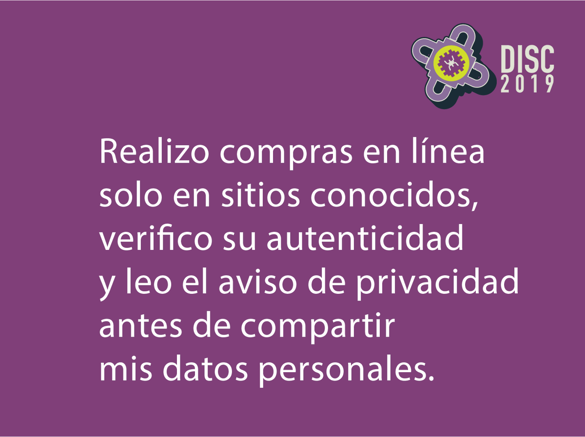 unamcert's tweet photo. Realiza compras seguras en el #BlackFriday 
#DISC2019 #consejoTIC #infosecurity https://t.co/HBer9pvmdy