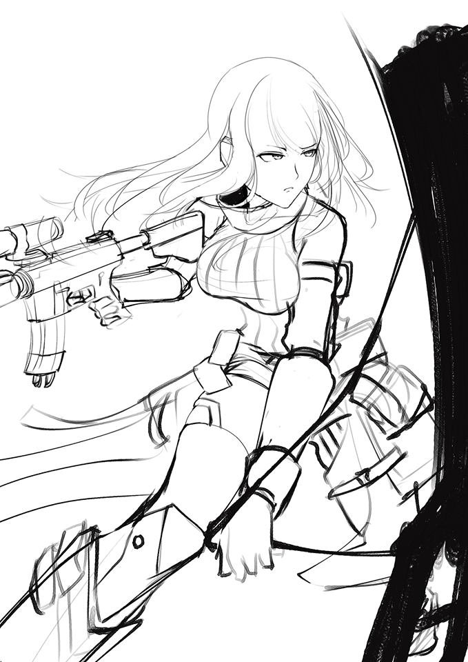 最近のドルフロ落書きを。AN-94が欲しい・・・

busy with some problem irl, and commission recently. So here're sketches I did. 