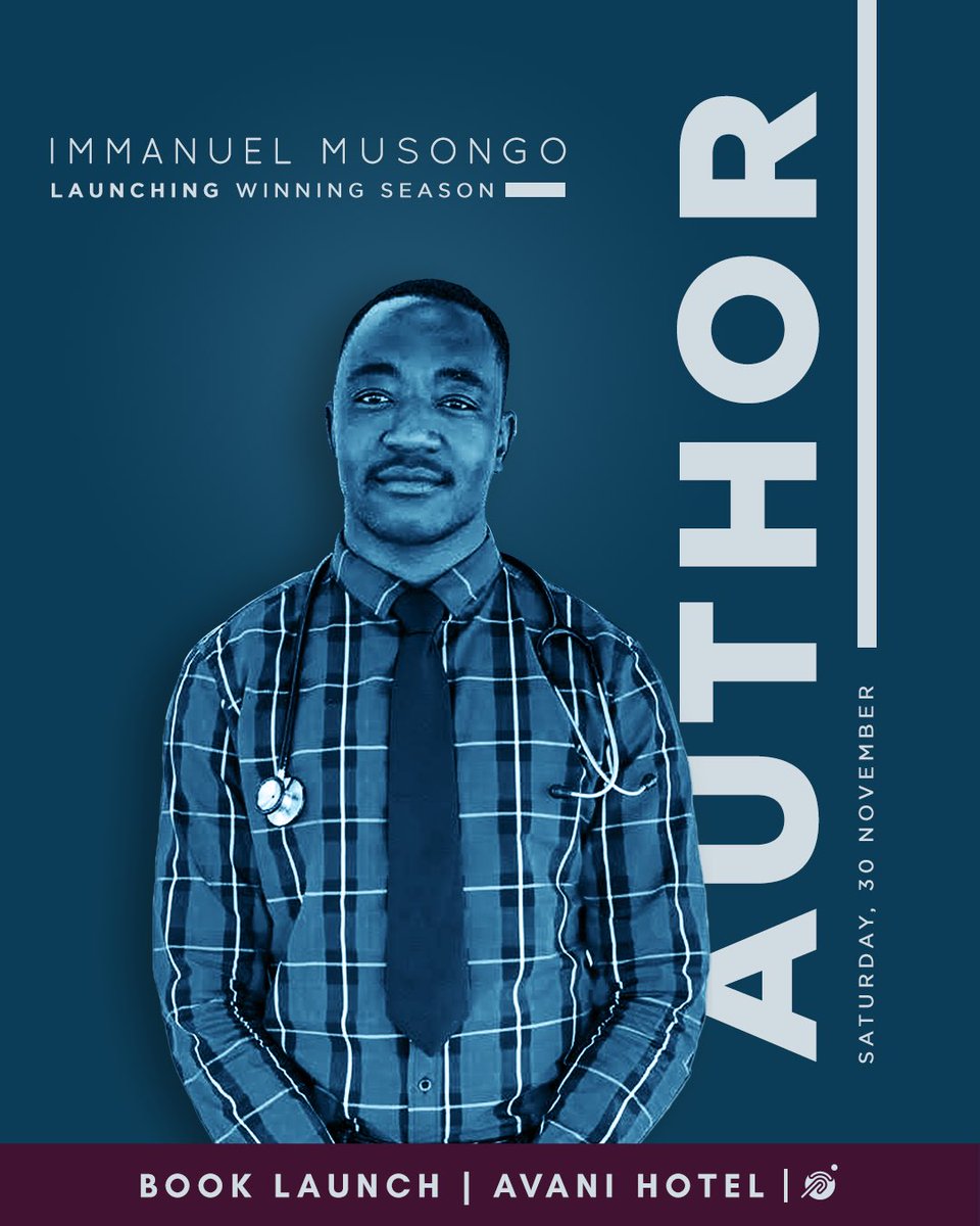 And finally the prestige Author of Winning Season, Immanuel Musongo. Remember, we are launching tomorrow at @AvaniWindhoek. #itswinningseason