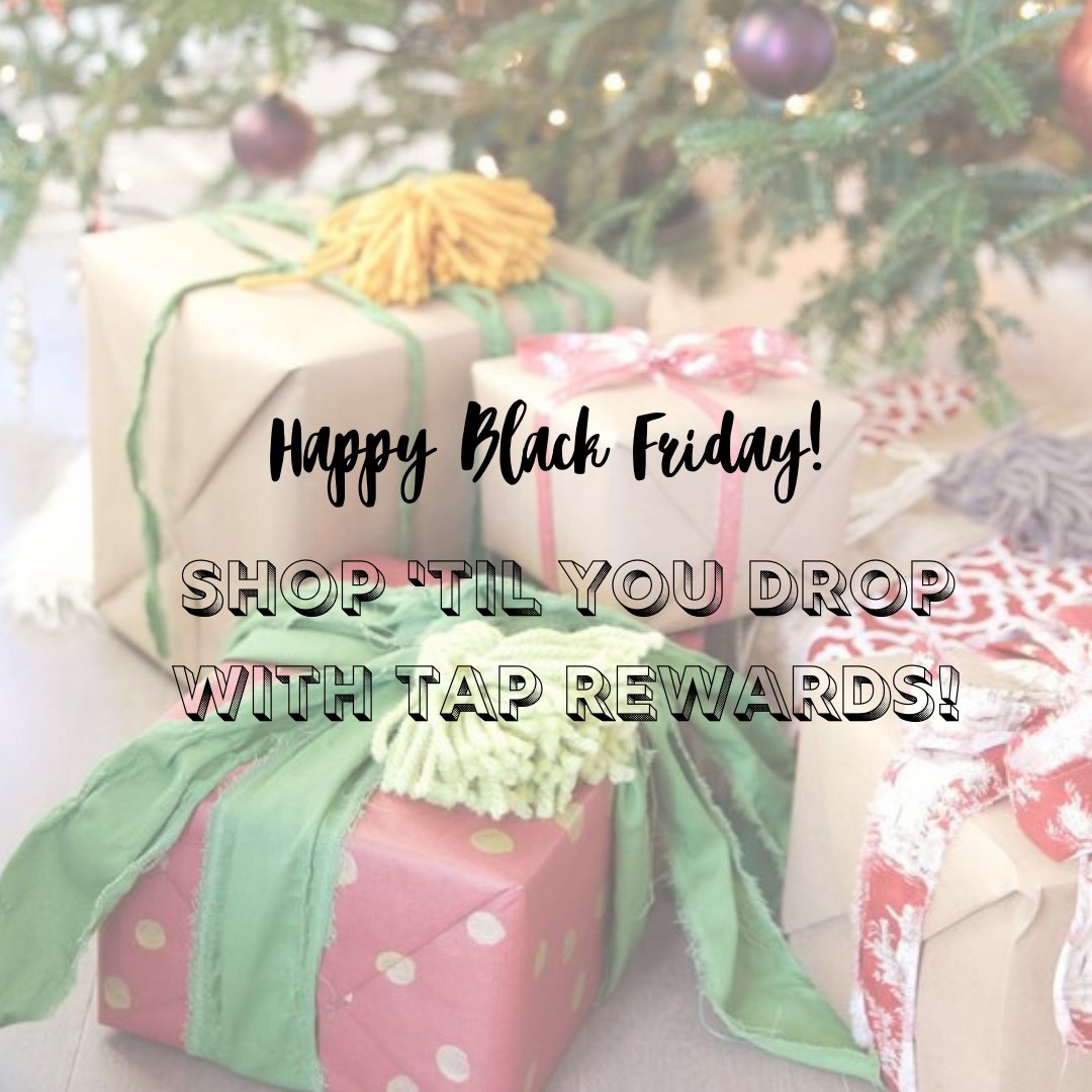 #BlackFriday is officially here!  Shop 'til you drop and make sure you use our HUGE deals!  🤩💰🎄🛍️
Make sure you use your #TAPrewards to redeem your gift card!

#BlackFriday #blackfridaydeals #hoochapp #tapnetwork #tap #shopping #rewards #deals #giftcards