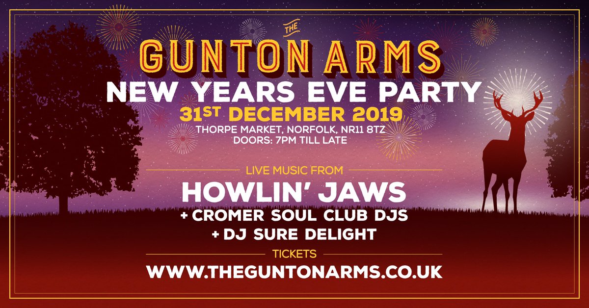 That crept up! The Gunton Arms New Year’s Eve Party 2019, is only a month away - theguntonarms.co.uk/new-years-eve-… #Norfolk