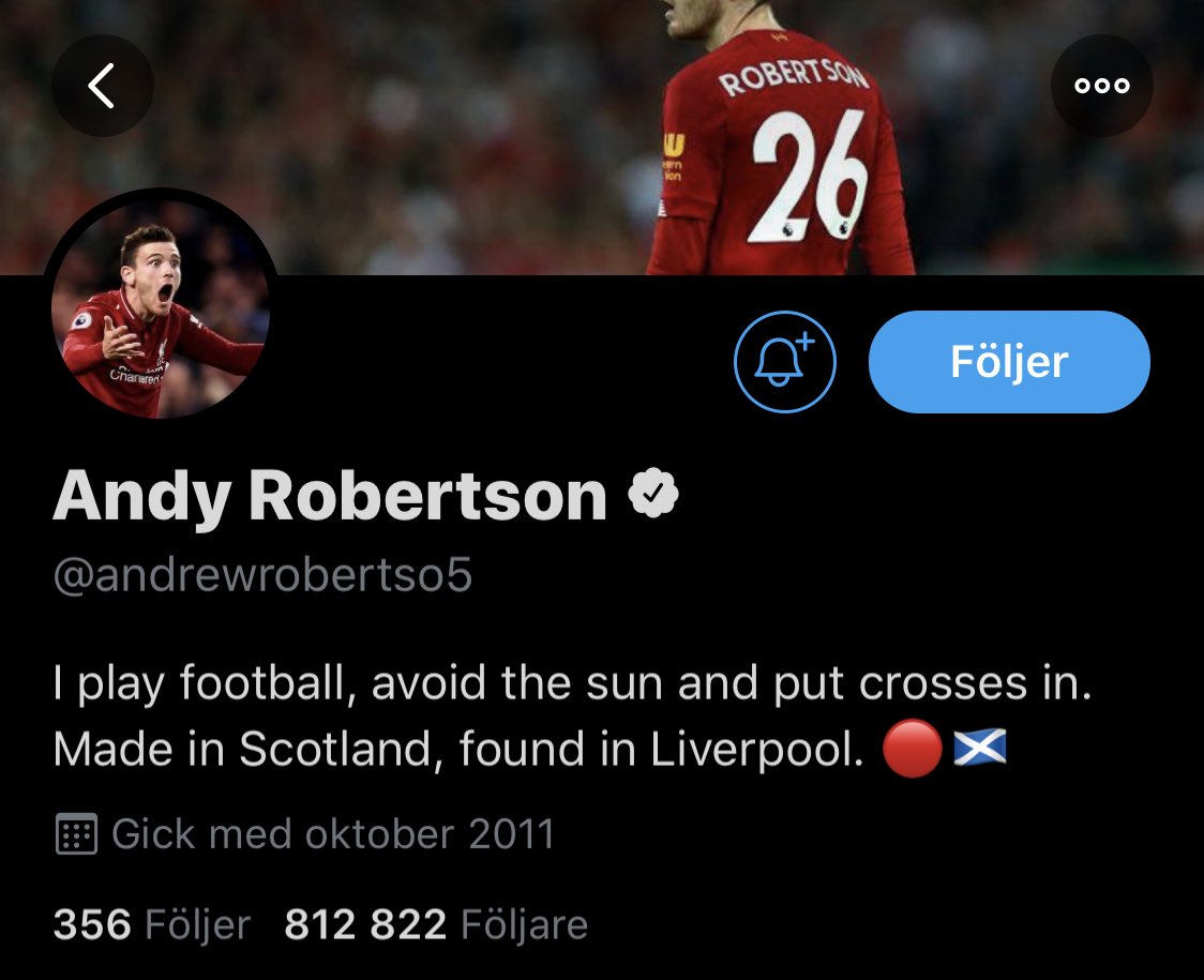 Andy Robertson’s Twitter bio❤️ <a href="/andrewrobertso5/">Andy Robertson</a>