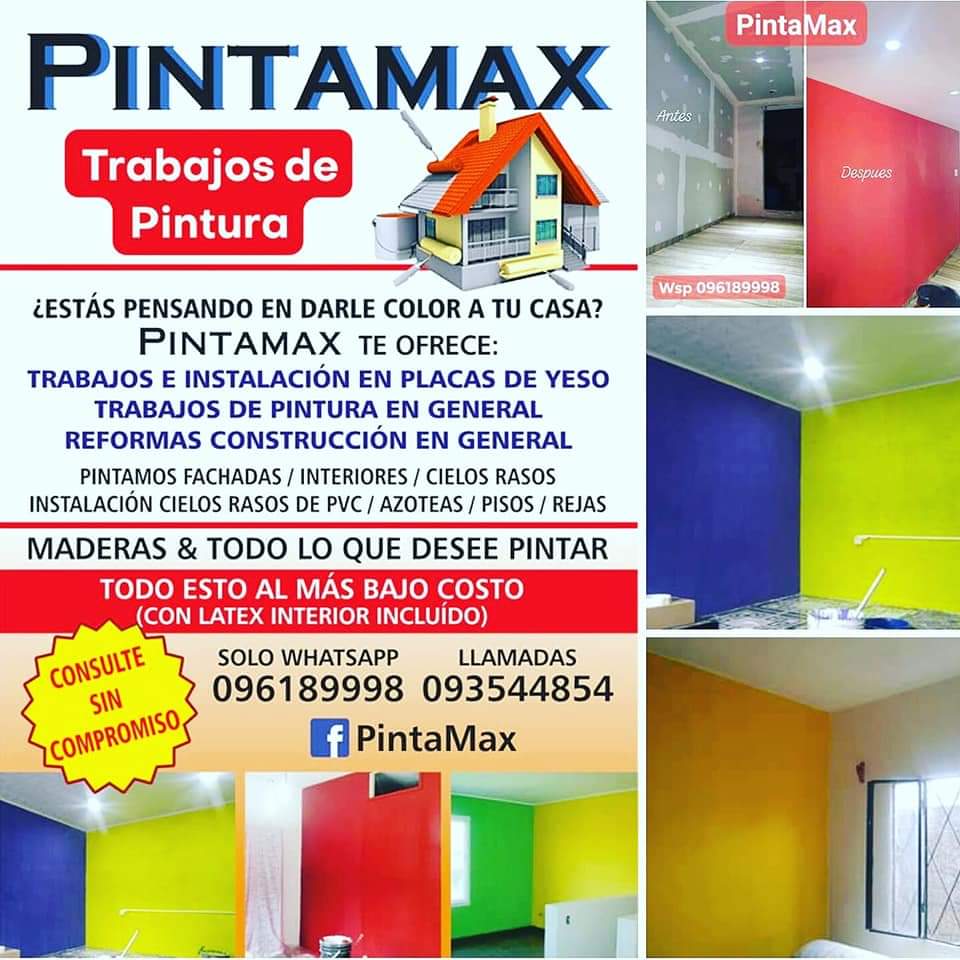 Max2020Pinta's tweet photo. En Estos Tiempo De Cambios... El Cambio te lo Hacemos Nosotros 💪 PONELE COLOR Con #PintaMax 👌👌WSP 📲 096189998 Llamadas 📲 093544854 (#PresupuestoSinCosto)  #TrabajosDePintura https://t.co/GBkEJevumf