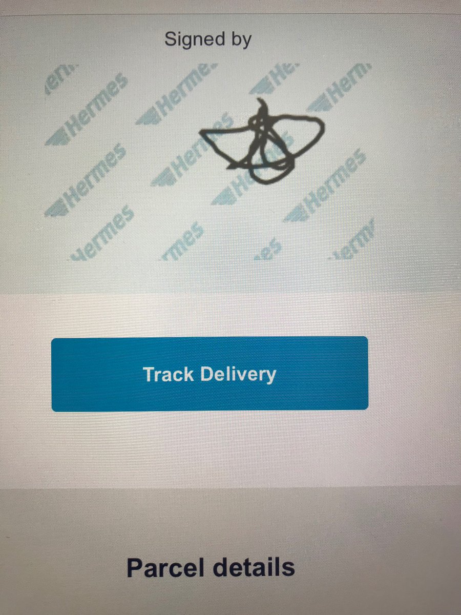 stewie2002's tweet photo. @Hermesparcels can you please explain who this signature belongs to?? Also could you tell me where my parcel has been left as it wasn’t delivered to myself or any of my neighbours?? https://t.co/7VKsB0orua