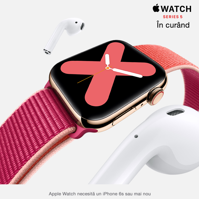 orangeromania's tweet photo. La Orange, ai Apple Watch Series 5 Cellular disponibil pentru precomandă din 6 decembrie, împreună cu cele mai noi tehnologii #NumberShare și #eSIM. Înscrie-te pe https://t.co/31S2bNNtQo și află primul noutățile. https://t.co/eICiYUN7S2
